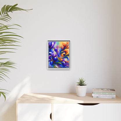 Iris Symphony #1 Wood Framed Matte Canvas