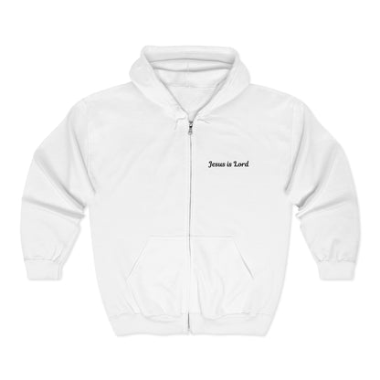 Jesus Is Lord Full-Zip Hoodie — John 3:16 Cross
