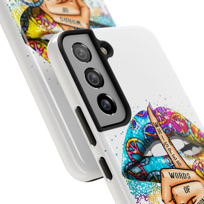 Let It Be Phone Case — Colorful Peace & 'Whisper Words of Wisdom' Design