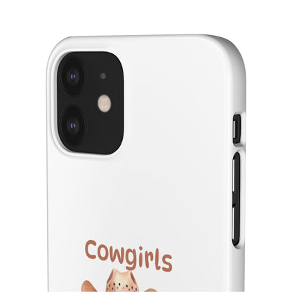 Cowgirls Phone Case — "Real Cowgirls Ride by Faith Not by Sight" Christian Western iPhone Snap Case