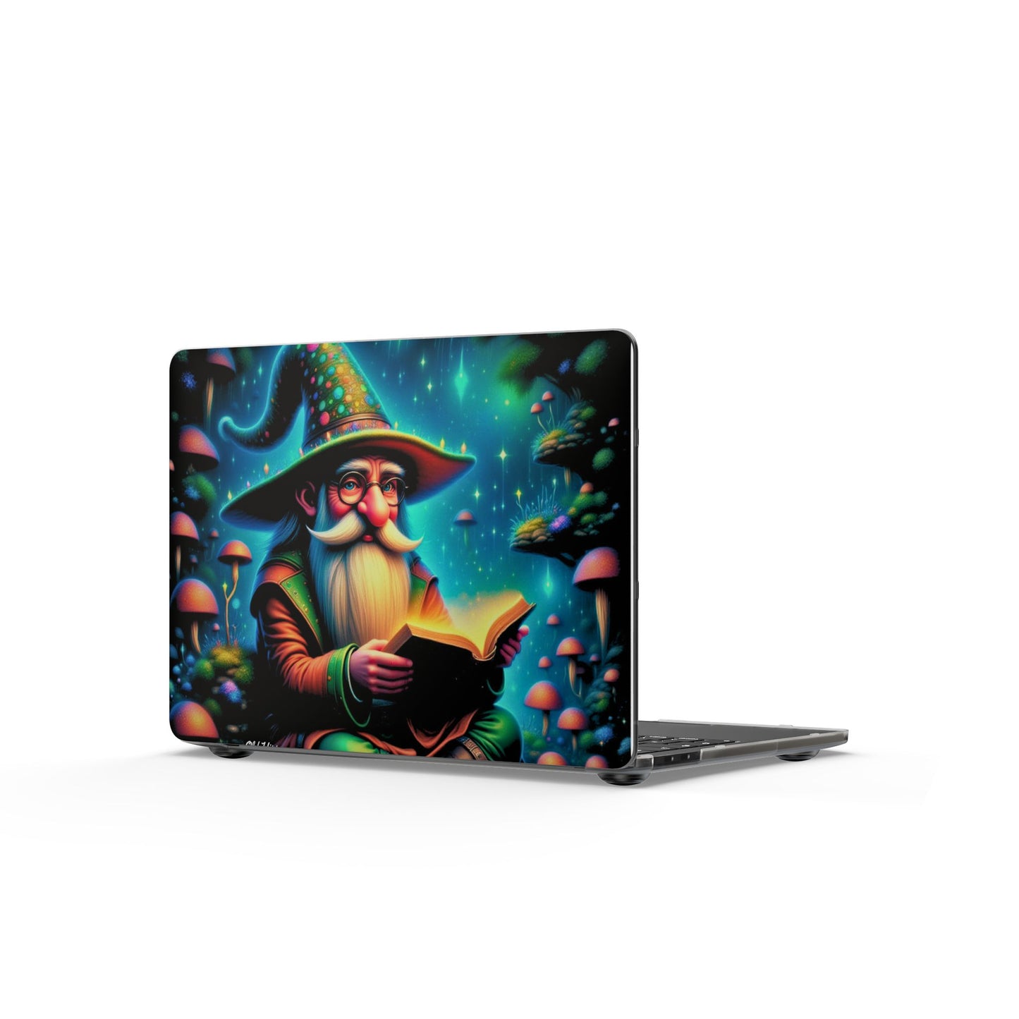 Whimsical Wizard Reading in Enchanted Forest MacBook Case