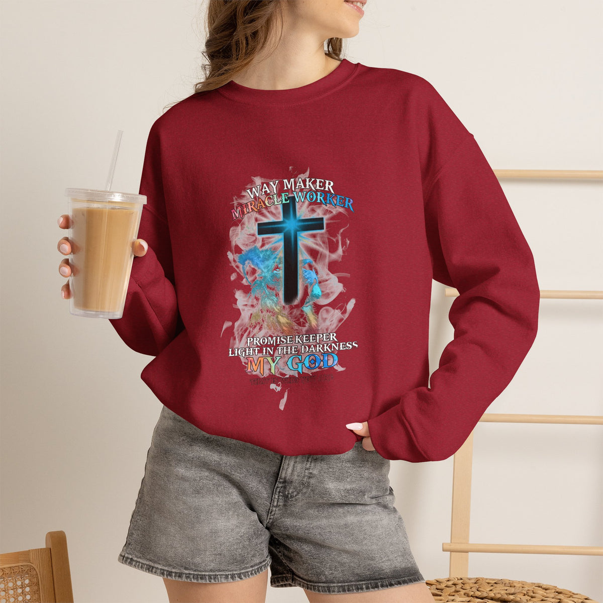 Way Maker Miracle Worker Unisex Crewneck Sweatshirt