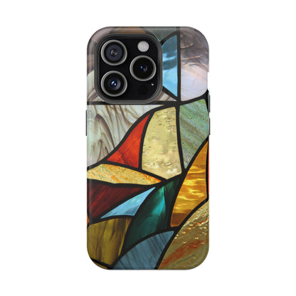Stained Glass Impact Phone Case — Colorful Mosaic Protective Cover