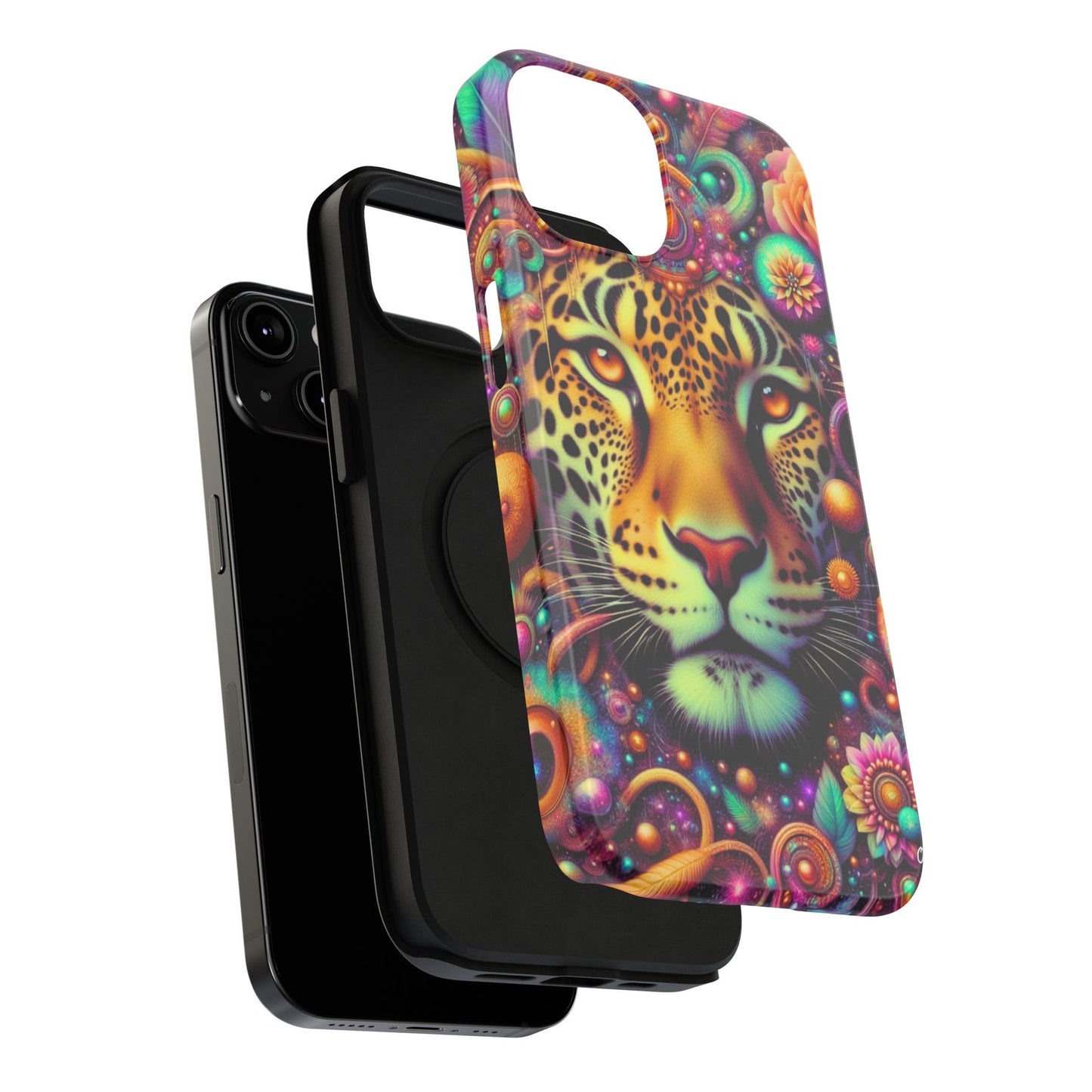 Leopard Psychedelic Phone Case — Vibrant Impact-Resistant iPhone Cover