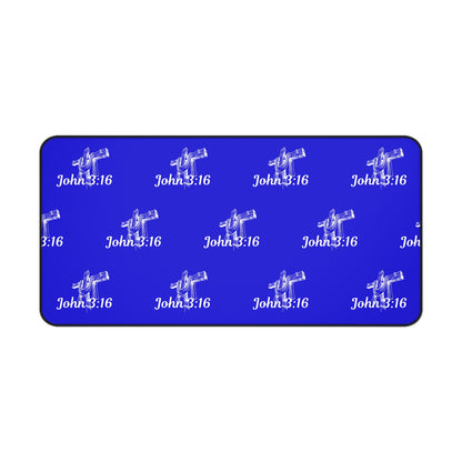 John 3:16 Christian Cross Desk Mat