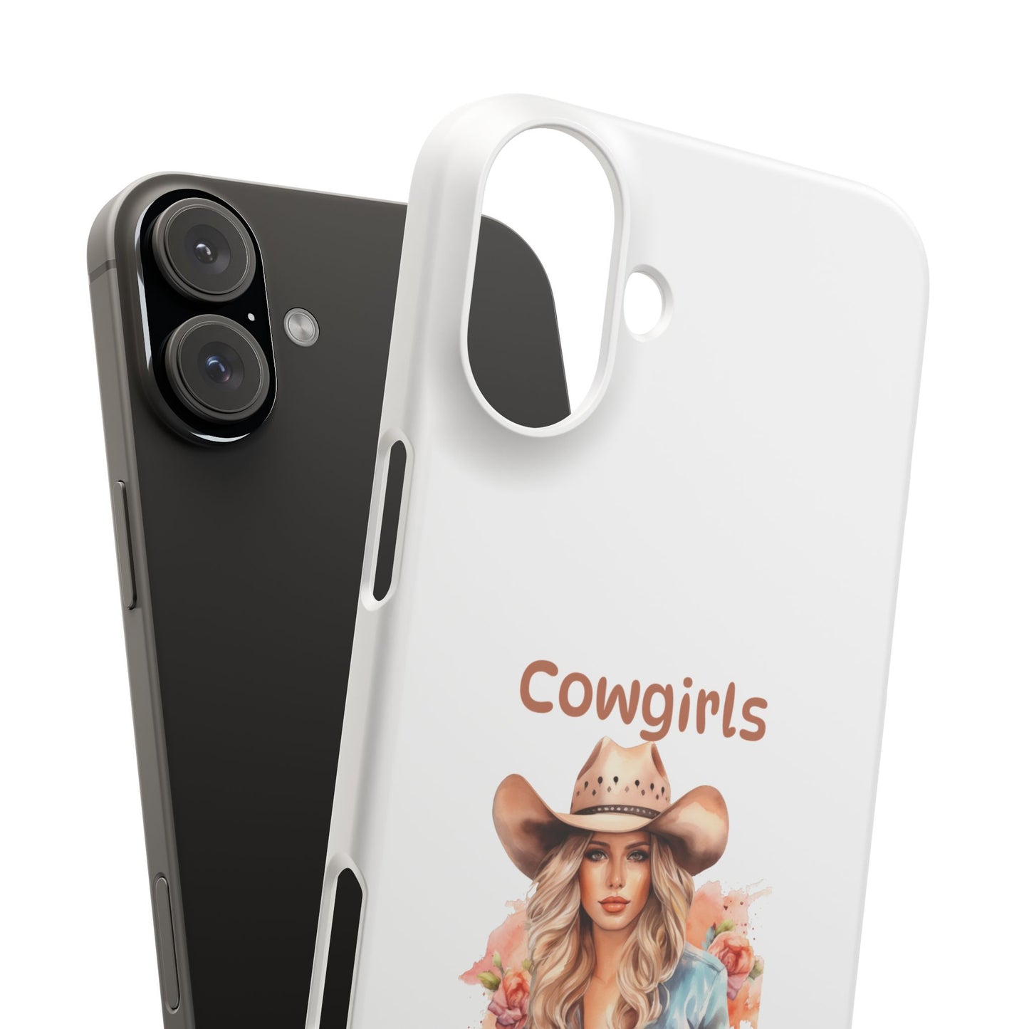 Cowgirls Phone Case — "Real Cowgirls Ride by Faith Not by Sight" Christian Western iPhone Snap Case