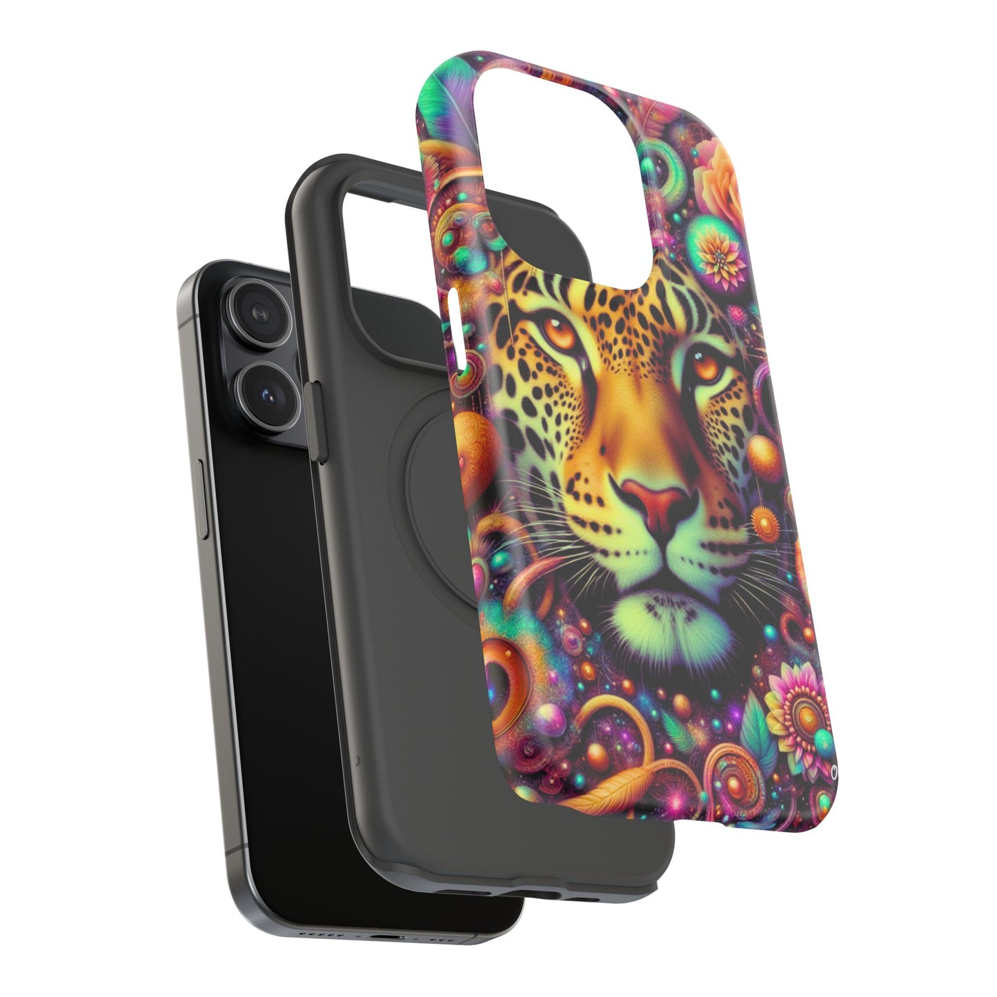 Leopard Psychedelic Phone Case — Vibrant Impact-Resistant iPhone Cover