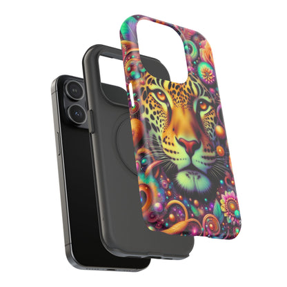 Leopard Psychedelic Phone Case — Vibrant Impact-Resistant iPhone Cover
