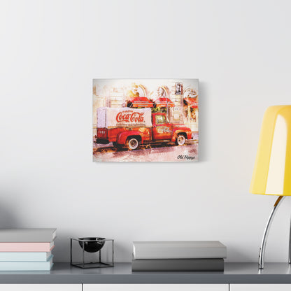 Vintage Coca‑Cola Delivery Truck Matte Canvas Print