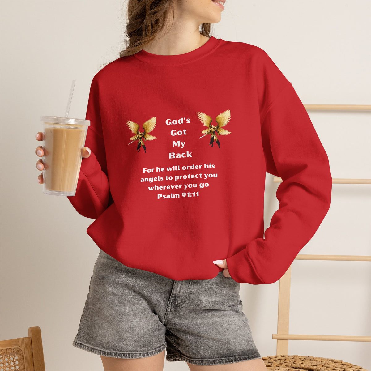 God's Got  My Back Crewneck Sweatshirt