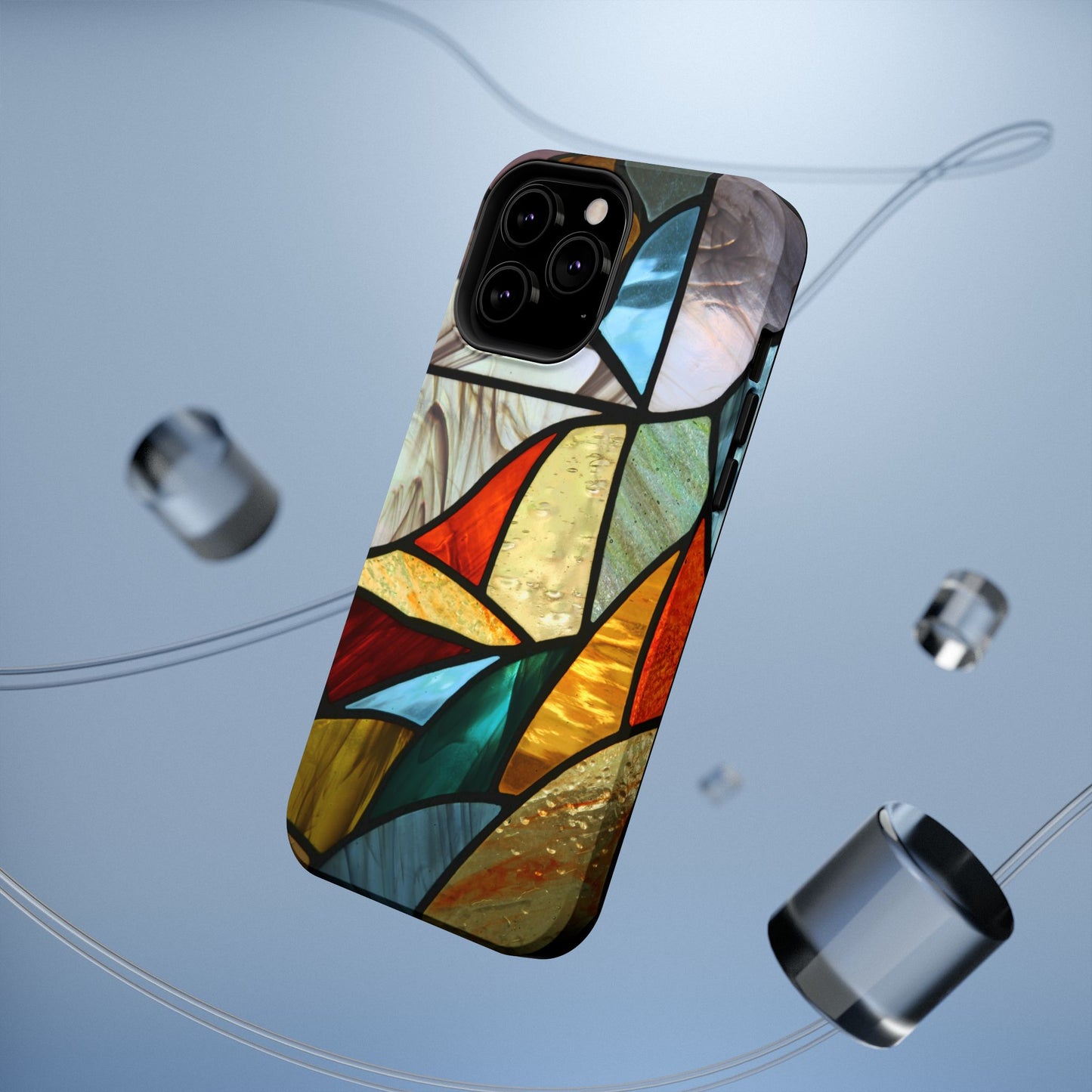 Stained Glass Impact Phone Case — Colorful Mosaic Protective Cover