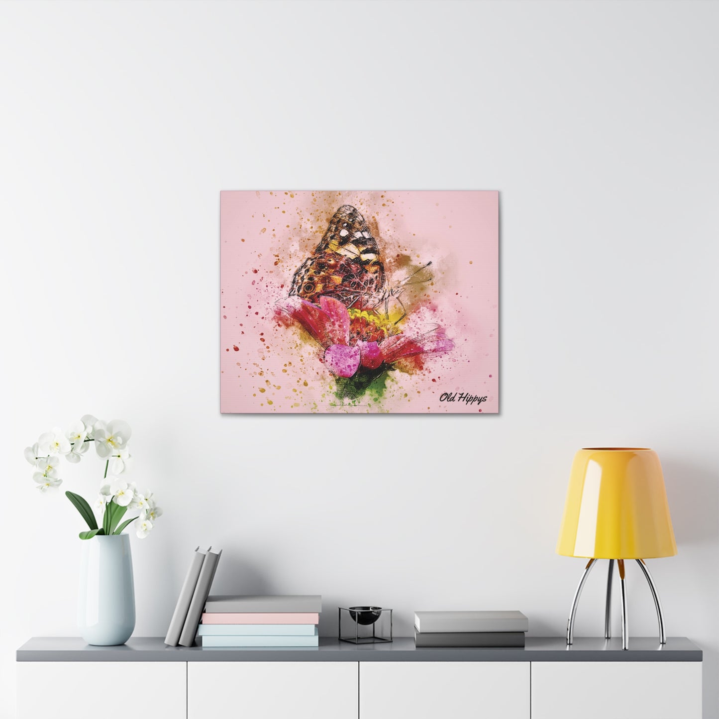 Butterfly Water Color Canvas Wrap