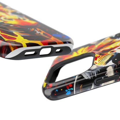 Funky Giraffe Art Impact-Resistant Phone Case —