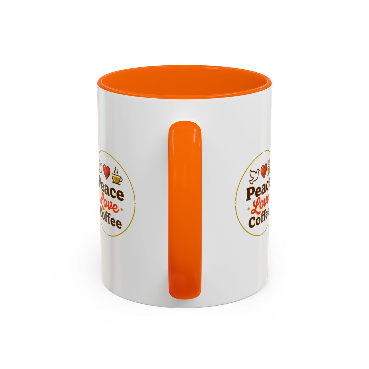 Peace Love Coffee Accent Mug - 11/15oz Ceramic Coffee Cup