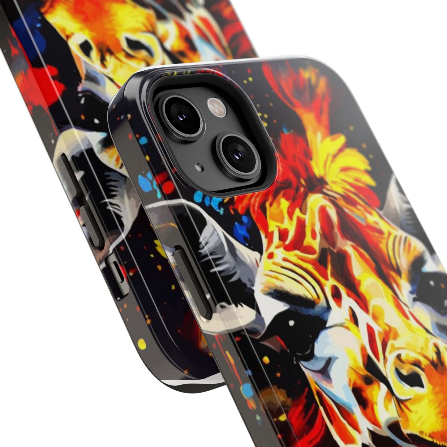 Funky Giraffe Art Impact-Resistant Phone Case —