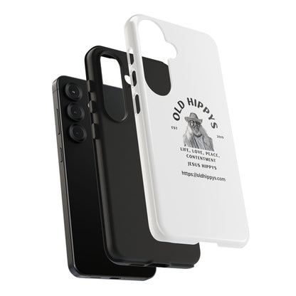 Old Hippys Phone Case — 'Life, Love, Peace, Contentment' Tough Protective Case