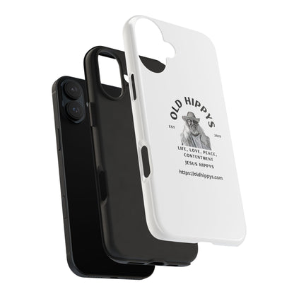 Old Hippys Phone Case — 'Life, Love, Peace, Contentment' Tough Protective Case