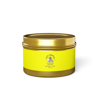 Scented Tin Candle — Bright Citrus Soy Candle from Old Hippys