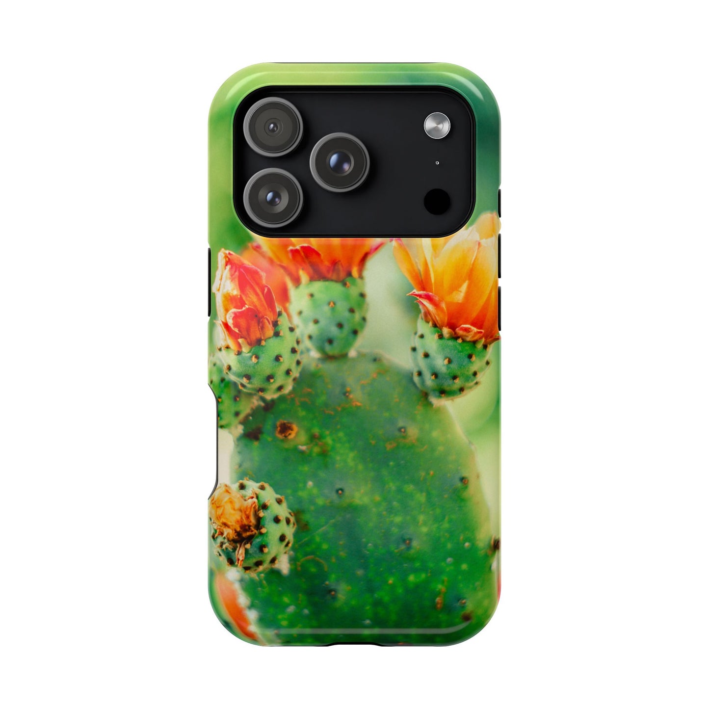 Cactus Bloom Phone Case — Impact-Resistant Floral iPhone Cover
