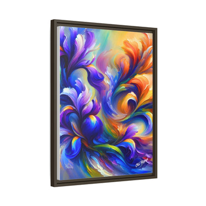 Iris Symphony #1 Wood Framed Matte Canvas