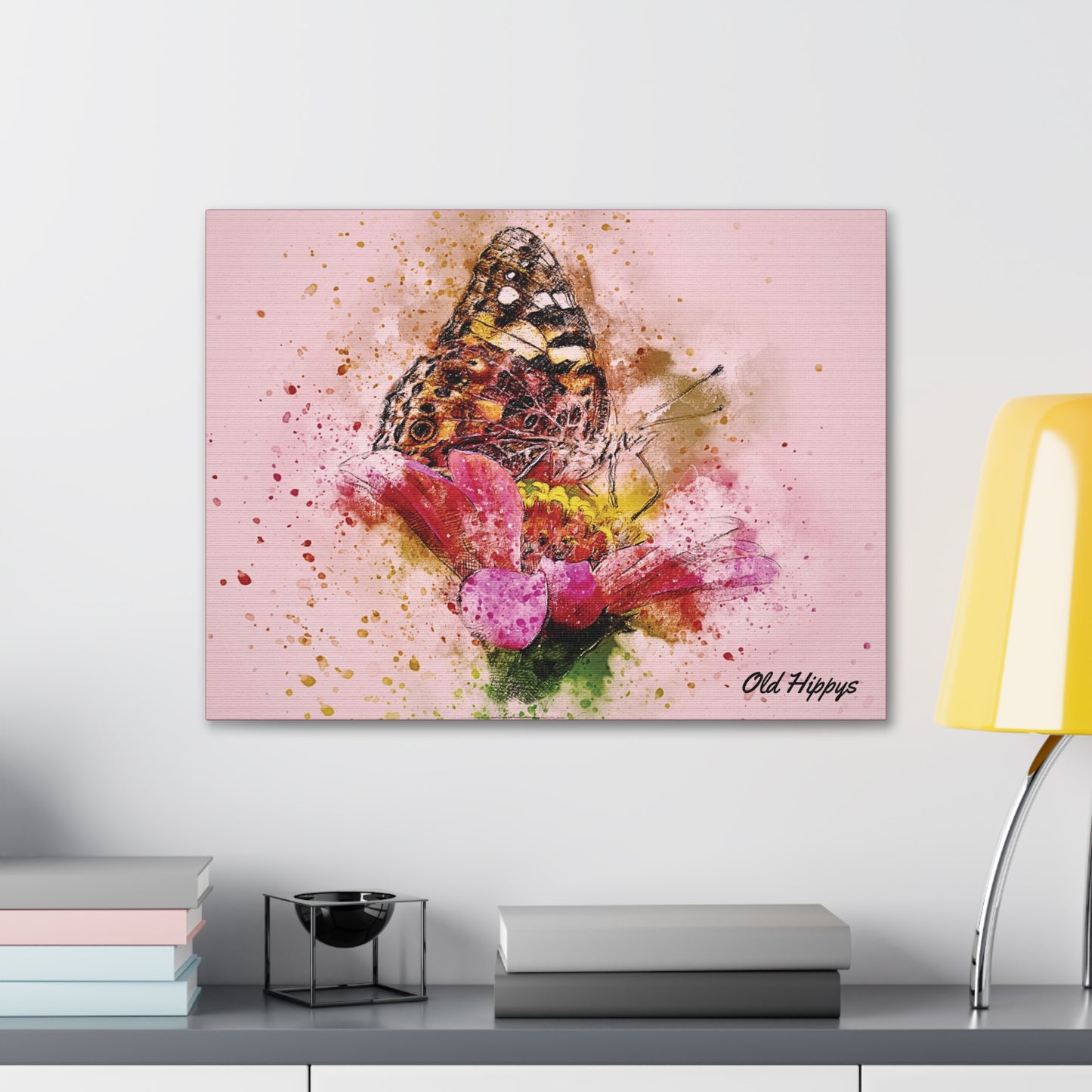 Butterfly Water Color Canvas Wrap