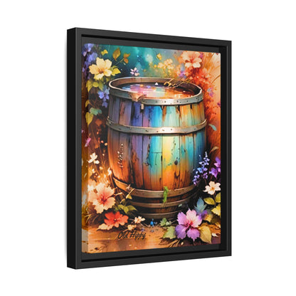 "The Barrel of Forgotten Wishes" Framed Canvas Wall Art