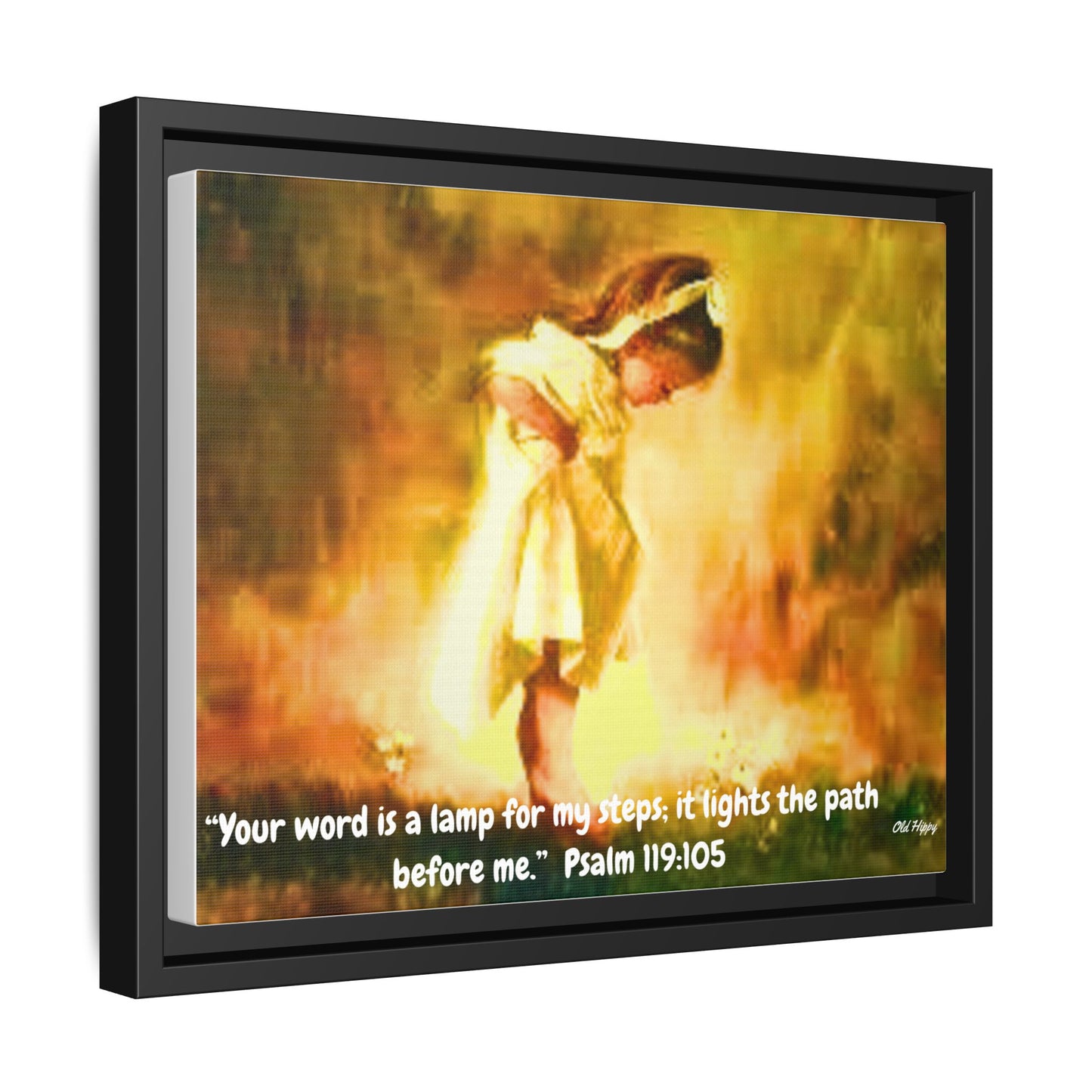 Guided by the Light of the Word of God Wood Framed Canvas