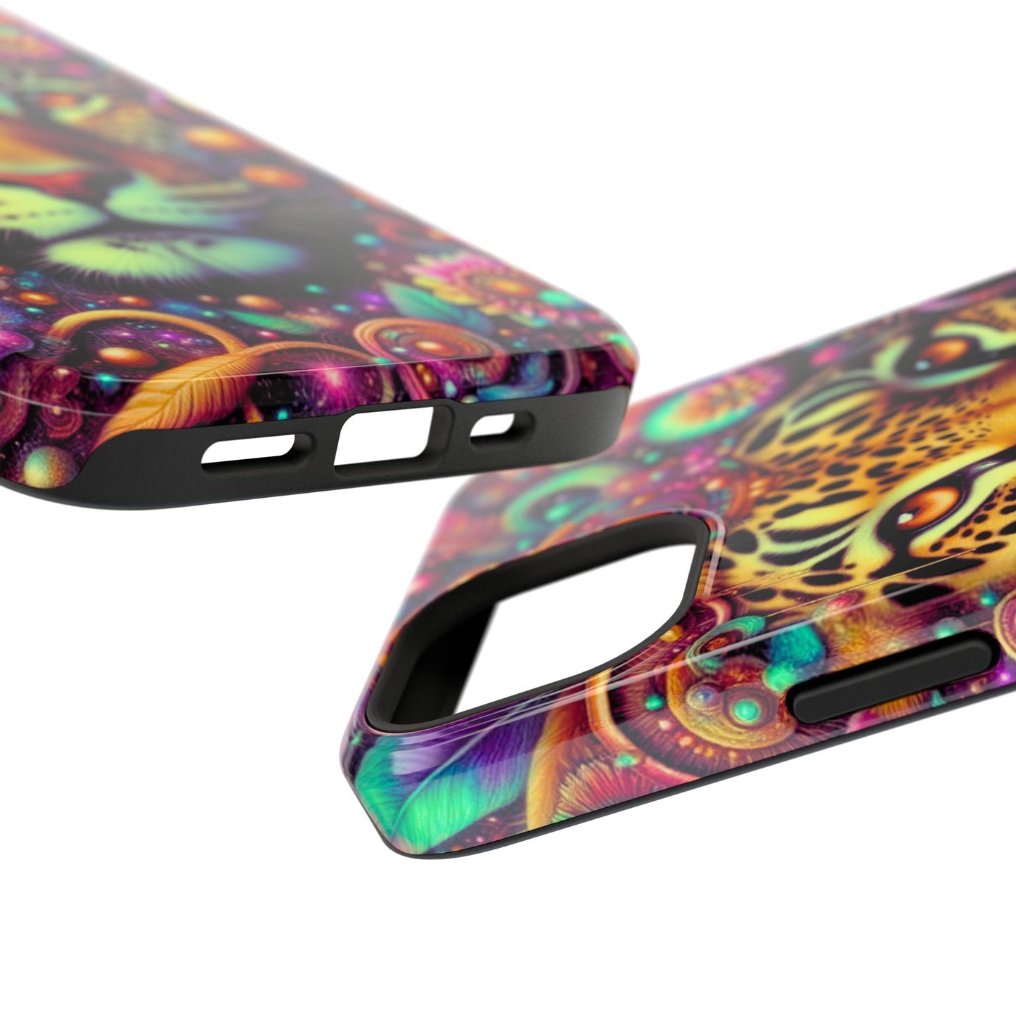 Leopard Psychedelic Phone Case — Vibrant Impact-Resistant iPhone Cover