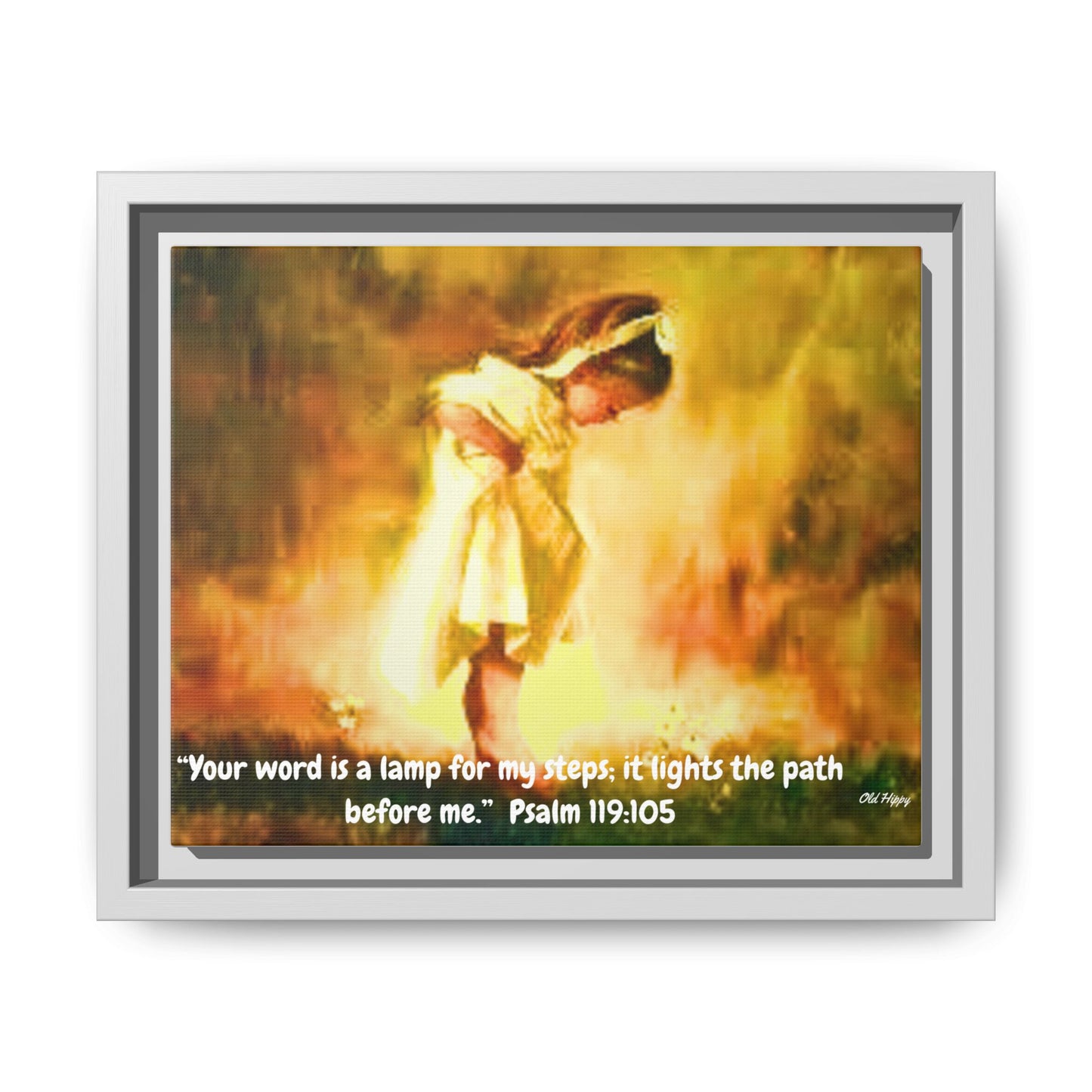 Guided by the Light of the Word of God Wood Framed Canvas