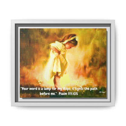 Guided by the Light of the Word of God Wood Framed Canvas