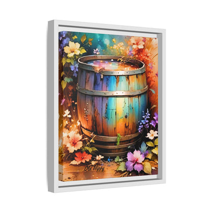 "The Barrel of Forgotten Wishes" Framed Canvas Wall Art