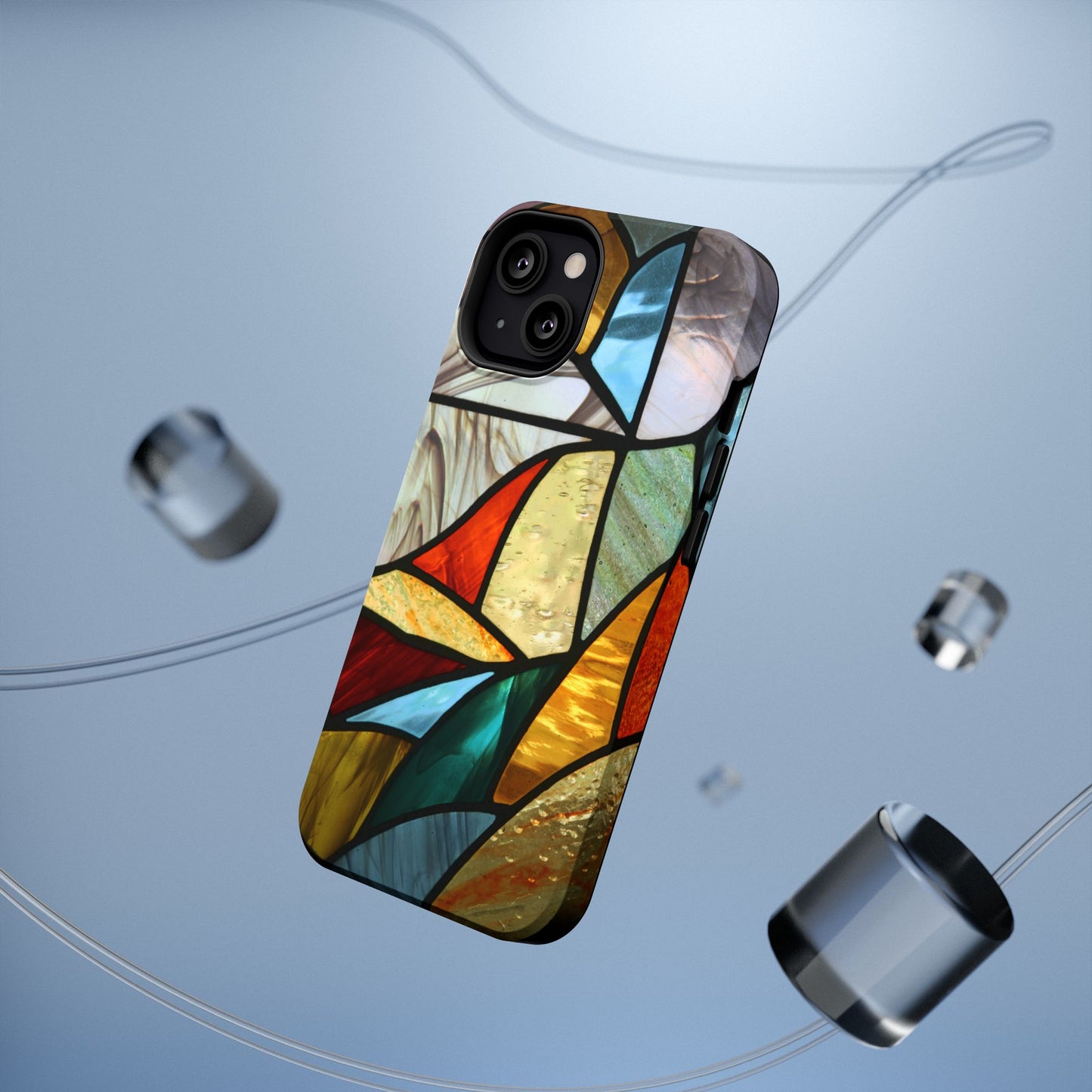 Stained Glass Impact Phone Case — Colorful Mosaic Protective Cover