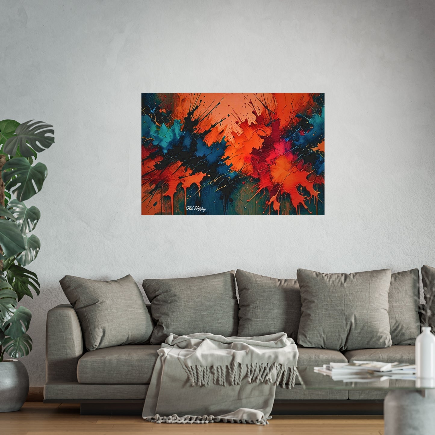 When Love Feels Like Leaving Abstract AI Fine Art Print by Old Hippy