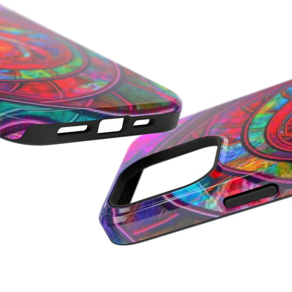 Protective Phone Case — Vibrant Abstract Mandala Impact-Resistant Design
