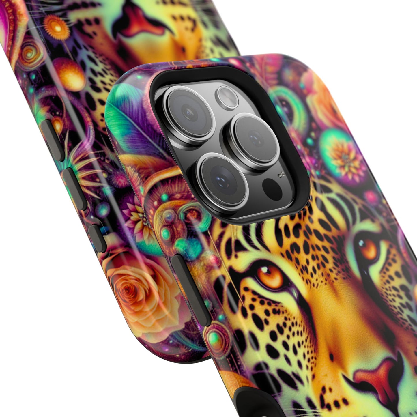 Leopard Psychedelic Phone Case — Vibrant Impact-Resistant iPhone Cover