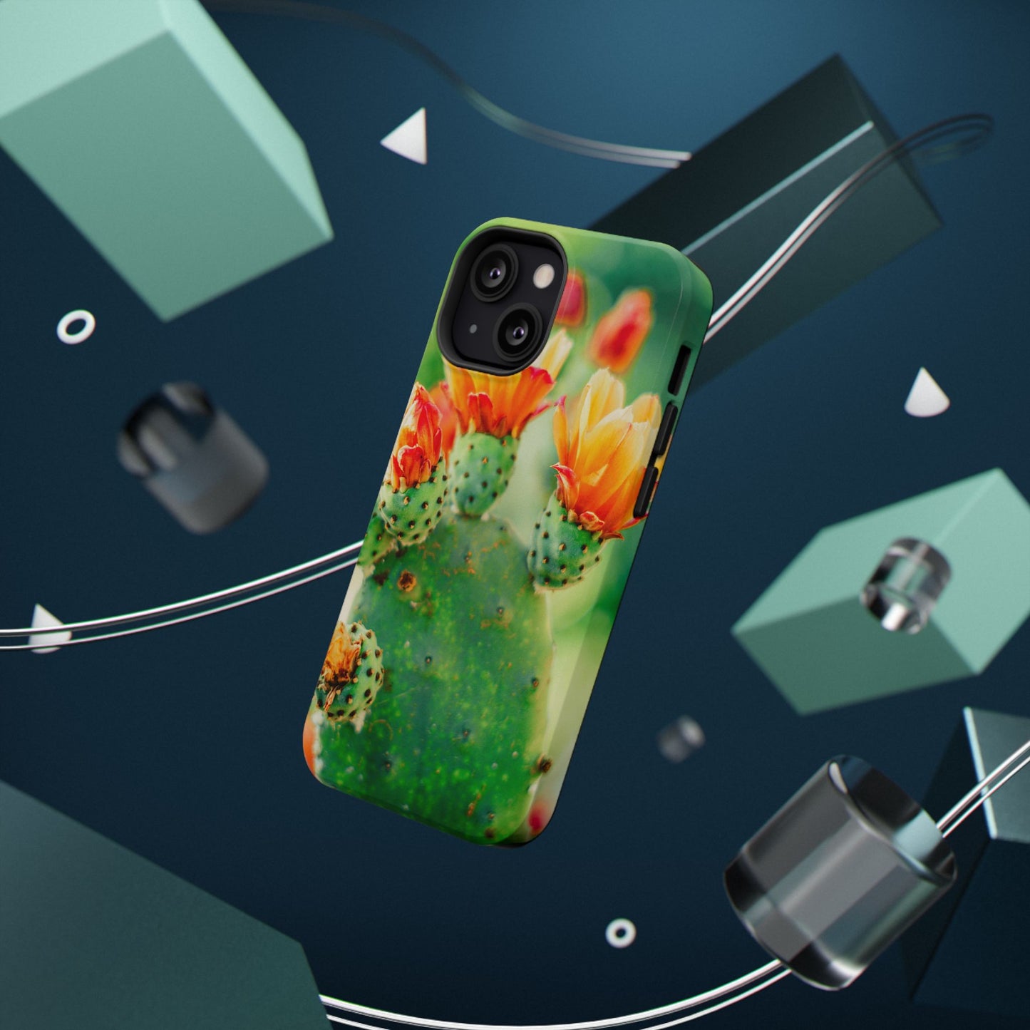 Cactus Bloom Phone Case — Impact-Resistant Floral iPhone Cover