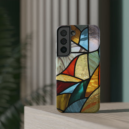Stained Glass Impact Phone Case — Colorful Mosaic Protective Cover