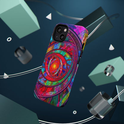 Protective Phone Case — Vibrant Abstract Mandala Impact-Resistant Design