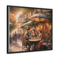 Paris Cafe Framed Canvas Wrap