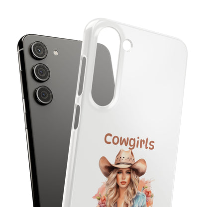 Cowgirls Phone Case — "Real Cowgirls Ride by Faith Not by Sight" Christian Western iPhone Snap Case