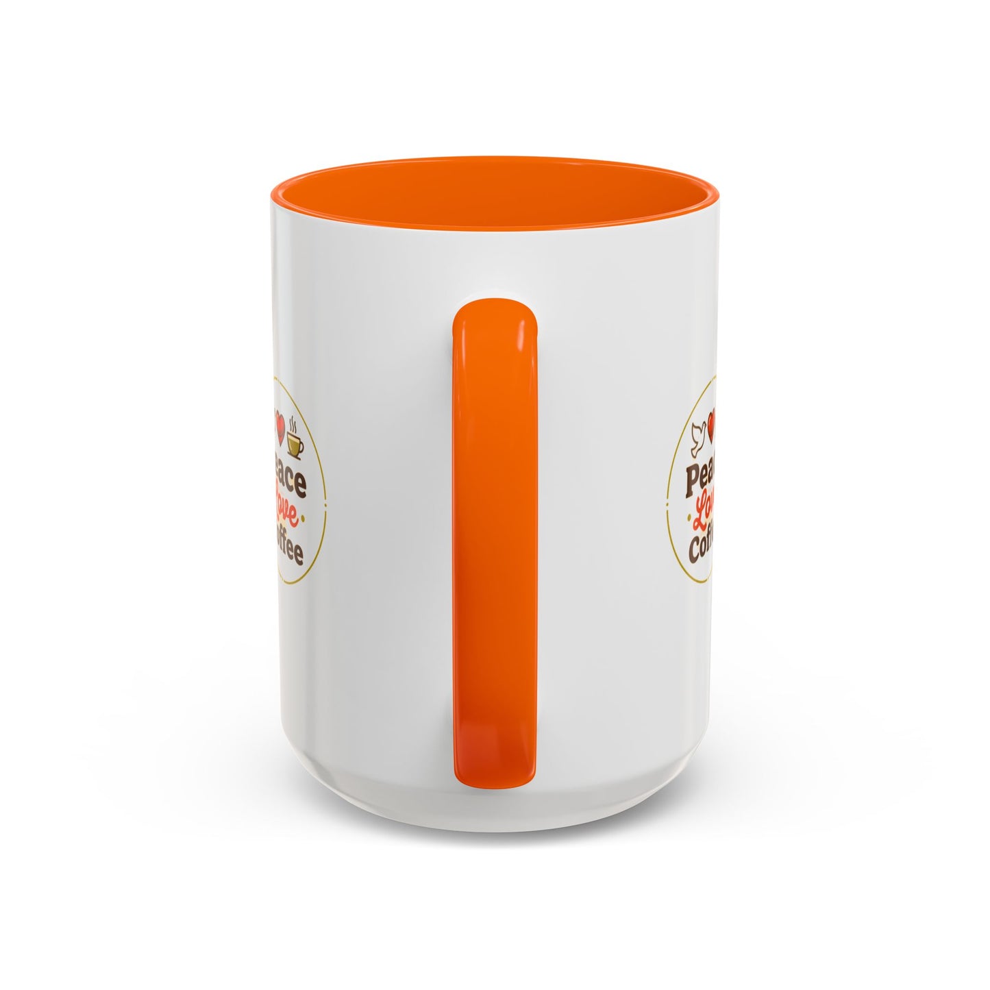 Peace Love Coffee Accent Mug - 11/15oz Ceramic Coffee Cup