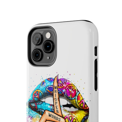 Let It Be Phone Case — Colorful Peace & 'Whisper Words of Wisdom' Design