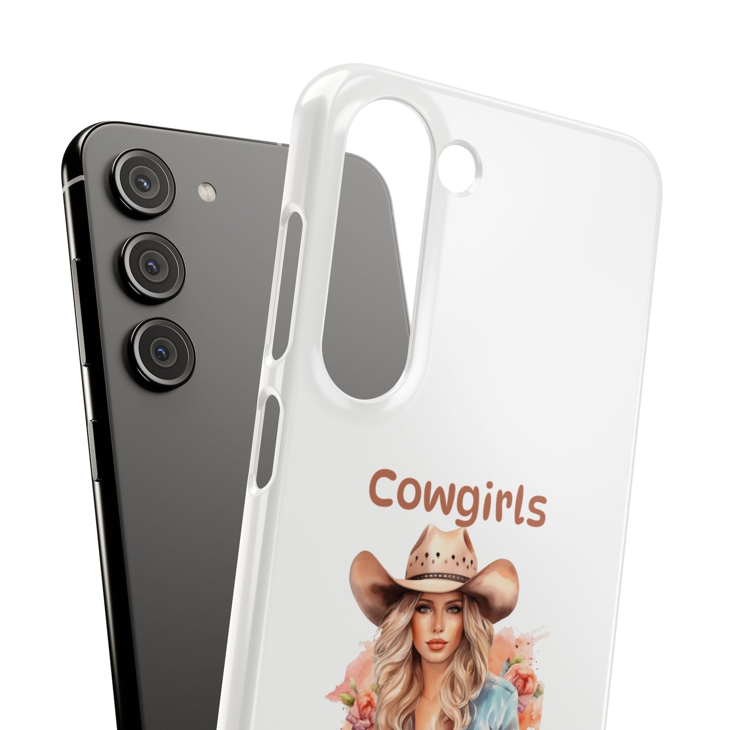 Cowgirls Phone Case — "Real Cowgirls Ride by Faith Not by Sight" Christian Western iPhone Snap Case