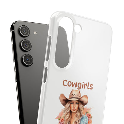 Cowgirls Phone Case — "Real Cowgirls Ride by Faith Not by Sight" Christian Western iPhone Snap Case