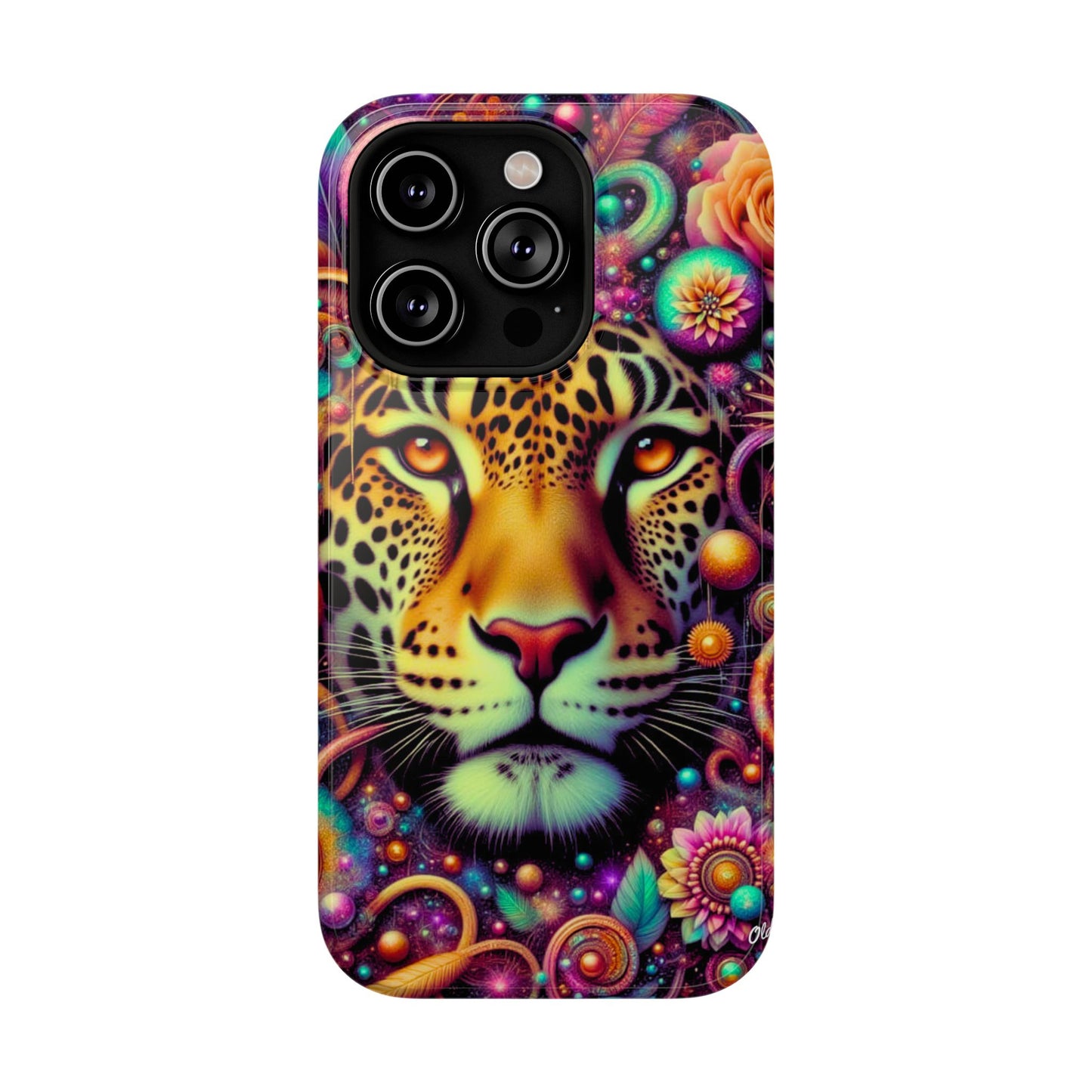 Leopard Psychedelic Phone Case — Vibrant Impact-Resistant iPhone Cover