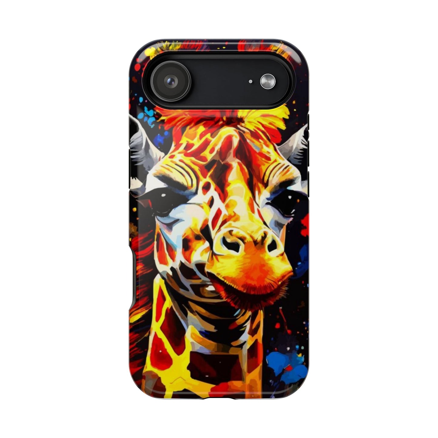 Funky Giraffe Art Impact-Resistant Phone Case —