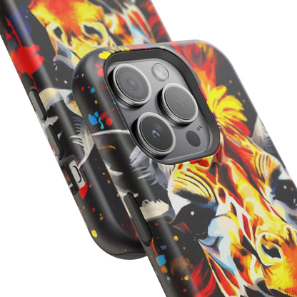 Funky Giraffe Art Impact-Resistant Phone Case —