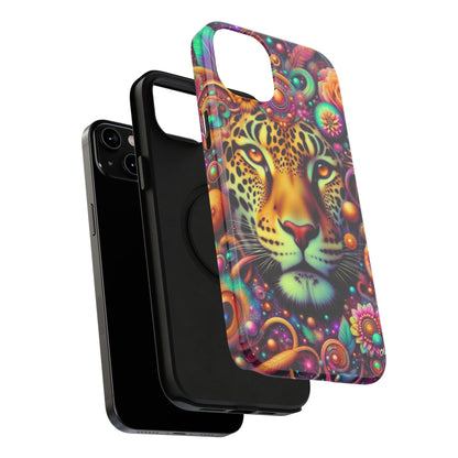 Leopard Psychedelic Phone Case — Vibrant Impact-Resistant iPhone Cover