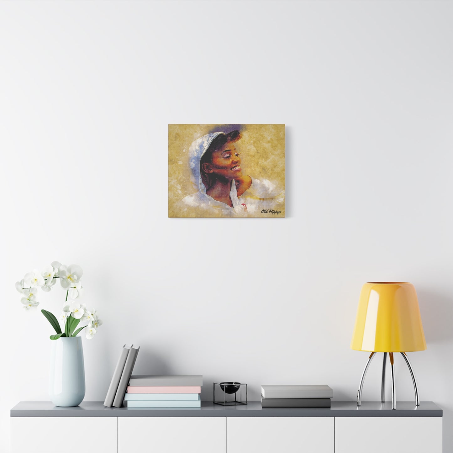 Golden Joy- Radiant Portrait Canvas Art