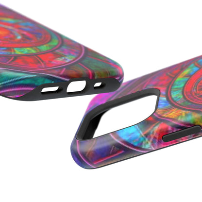 Protective Phone Case — Vibrant Abstract Mandala Impact-Resistant Design